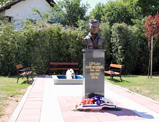 УСПОН НА ТРЕСКАВИЦУ И ПОЛАГАЊЕ ВИЈЕНАЦА НА ТРГУ СРЂАНA КНЕЖЕВИЋA