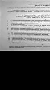 Сарајево - одлука о именовању федералне Владе