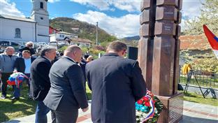 Вишеград - обиљежавање - Дан руских добровољаца - полагање вијенаца