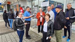 Добој - улична акција -  "За легалну и контролисану експлоатацију шљунка у сливу ријеке Босне"