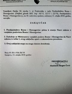 Сарајево - Предједништво - закључак