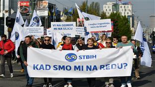 Сарајево - Синдикат радника трговине БиХ - протест