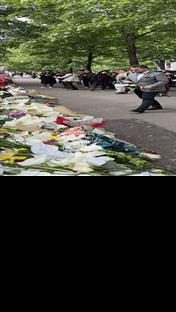 Београд - Цветни трг у Београду - полагање цвијећа - Кошарац