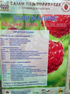 Република Српска - Братунац - плакат -  "Дани малине 2023"