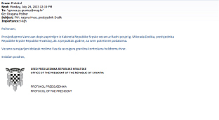 Хрватска - Кабинет предсједника Хрватске