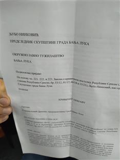 Бањалука - кривична пријава