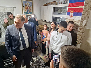 Република Српска - Вишеград - Додик, Каран - посјета породици Јовановић 