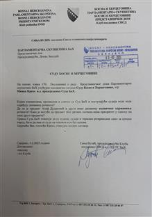 БиХ - правосуђе - посланичко питање