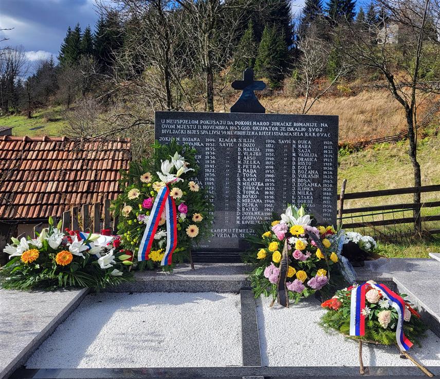 ПАЛЕ, 11. НОВЕМБРА /СРНА/ - У селу Раковац код Пала данас је служен парастос за 162 цивила, од којих је 61 дијете било млађе од 14 година, које су усташе звјерски убиле у периоду од 11. до 16. новембра 1943. године.