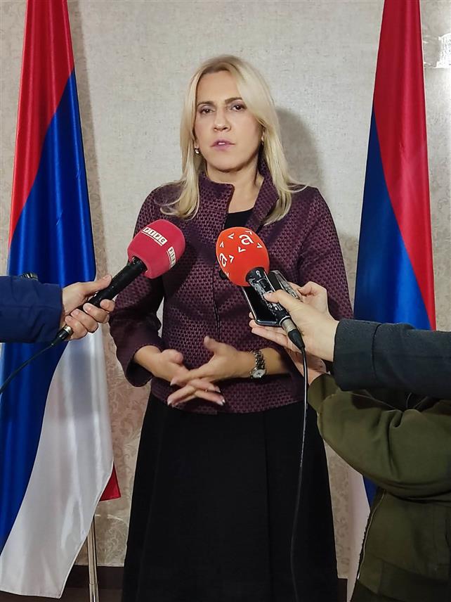 ИСТОЧНО САРАЈЕВО, 19. НОВЕМБРА /СРНА/ - Српски члан Предсједништва БиХ Жељка Цвијановић.