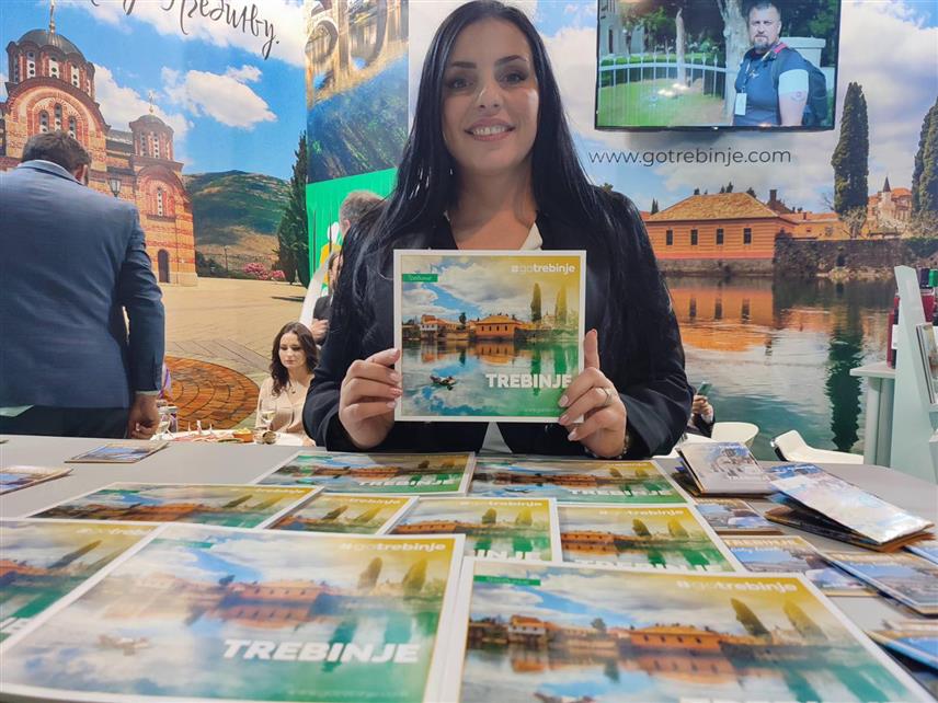 НОВИ САД, 30. НОВЕМБРА /СРНА/ - Директор Туристичке организације Требиње Мирјана Путица на Новосадском сајму туризма.