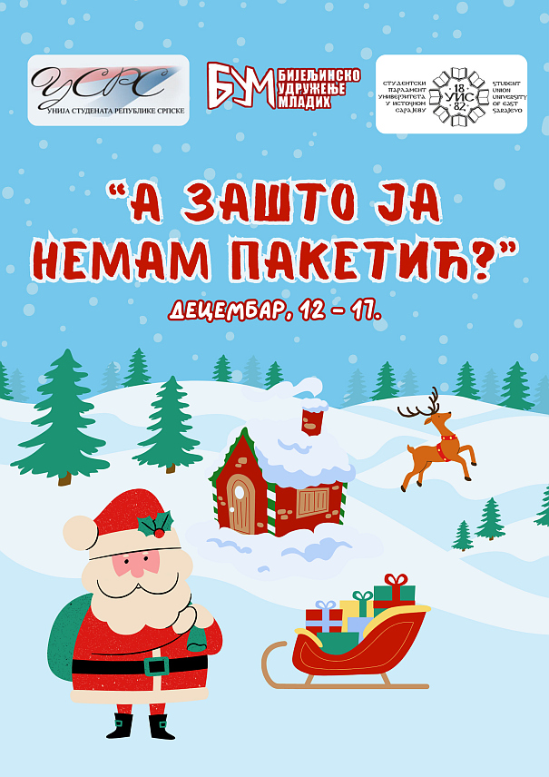 БИЈЕЉИНА, 10. ДЕЦЕМБРА /СРНА/ - Хуманитарна акција прикупљања пакетића за дјецу из социјално угрожених породица, коју у Бијељини традиционално организују студенти, почеће у уторак, 12. децембра.