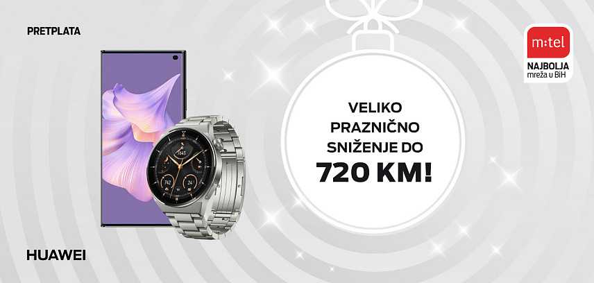БАЊАЛУКА, 21. ДЕЦЕМБРА /СРНА/ - Компанија "М:тел" обезбиједила је велике попусте у празничној понуди врхунских "Хуавејових" уређаја, који су и до 720.00 КМ.
