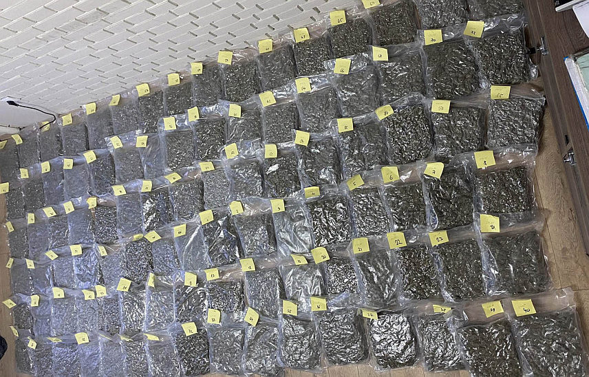 НОВИ САД, 9. ДЕЦЕМБРА /СРНА/ - Полиција је у Новом Саду и Београду заплијенила више од 50 килограма марихуане и ухапсила држављанина Црне Горе.