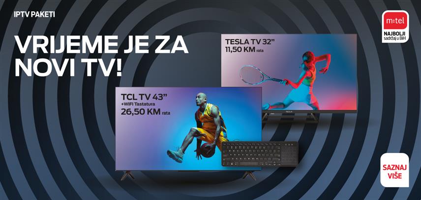 БАЊАЛУКА, 12. СЕПТЕМБРА /СРНА/ - Компанија "М:тел" нуди пакете на рате са најбољим ТВ уређајима који доносе ново искуство телевизије.