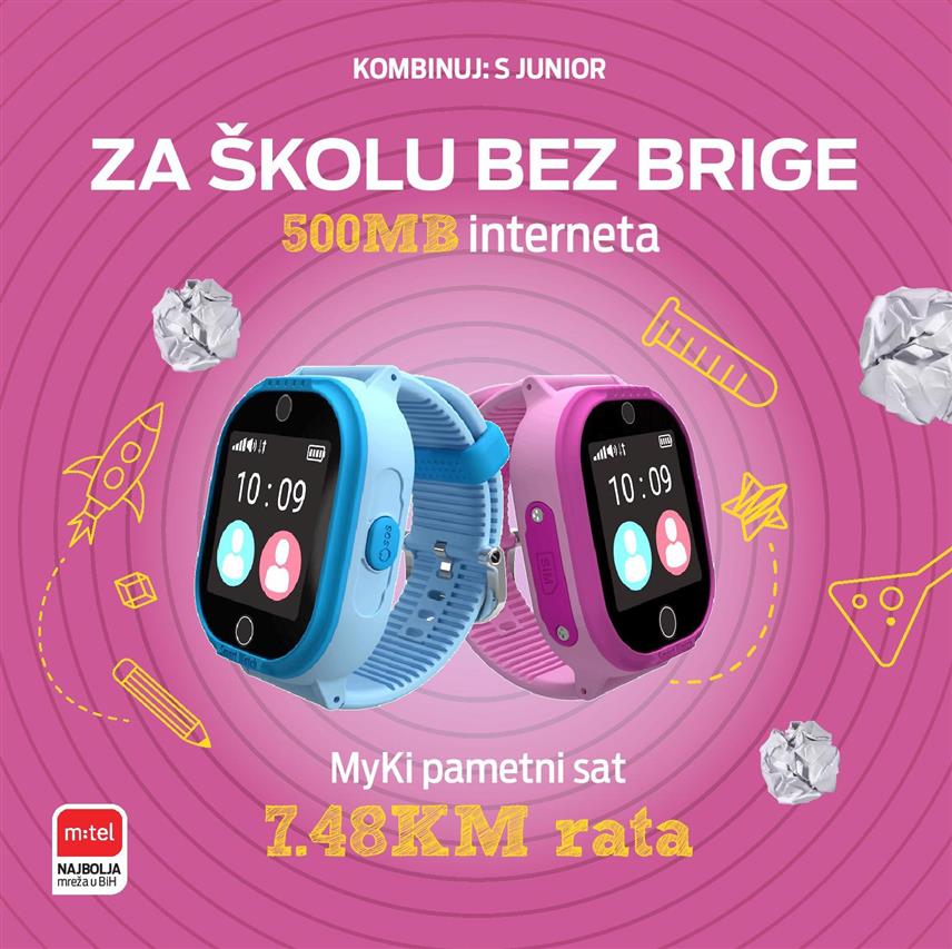 БАЊАЛУКА, 13. СЕПTЕМБРА /СРНА/ - Компанија "М:тел" саопштила је да корисници могу одабрати тарифу "Комбинуј: С јуниор" у којој се за 10 КМ на бонус рачуну, осим минута и СМС порука, може добити и 500 мегабајта мобилног интернета.
