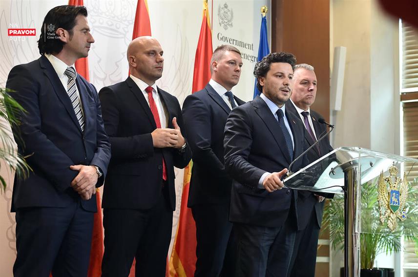 ПОДГОРИЦА, 15. СЕПТЕМБРА /СРНА/ - Премијер Црне Горе Дритан Абазовић након сједнице Вијећа за националну безбједност.