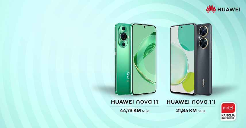 	БАЊАЛУКА, 20. СЕПТЕМБРА /СРНА/ - Компанија "М:тел" нуди корисницима "Хуавеј нова 11" серију савременог телефона, који је супериоран и има ултрашироку селфи камеру од 60 мегапиксела.