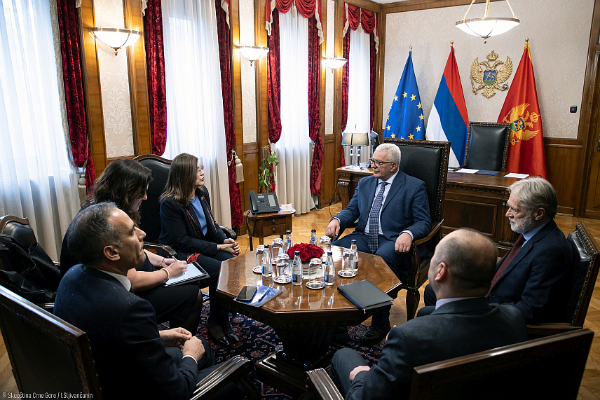 ПОДГОРИЦА, 18. ЈАНУАРА /СРНА/ - Предсједник Скупштине Црне Горе Андрија Мандић истакао је данас у разговору са амбасадором ЕУ у Црној Гори Оаном Кристином Попом да је актуелни сазив парламента у протеклих пар мјесеци урадио много више по питању европских интеграција него што су то учинили они који су вршили власт прије промјена 2020. године.