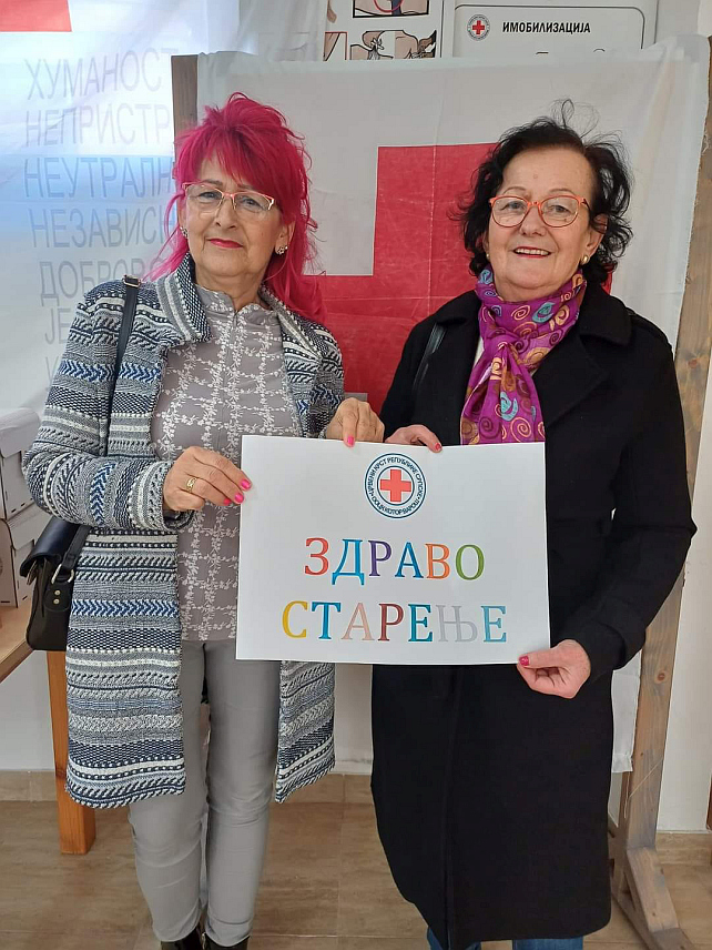 КОТОР ВАРОШ, 24. ЈАНУАРА /СРНА/ - У Црвеном крсту Котор Варош у току је реализација тромјесечног пројекта "Здраво старење", у оквиру којег ће бити организоване 24 радионице за старија лица с циљем да усвоје обрасце здравијег начина живота.