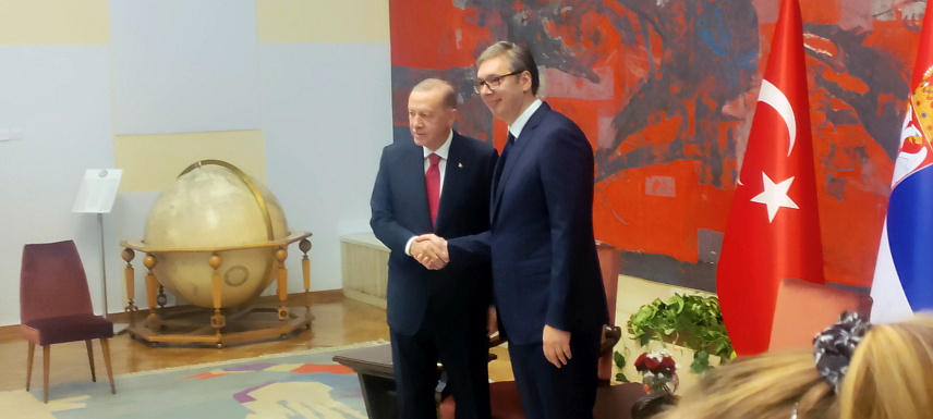 БЕОГРАД, 11. ОКТОБРА /СРНА/ - Састанак предсједника Србије Александра Вучића са предсједиком Турске Реџепом Тајипом Ердоганом.