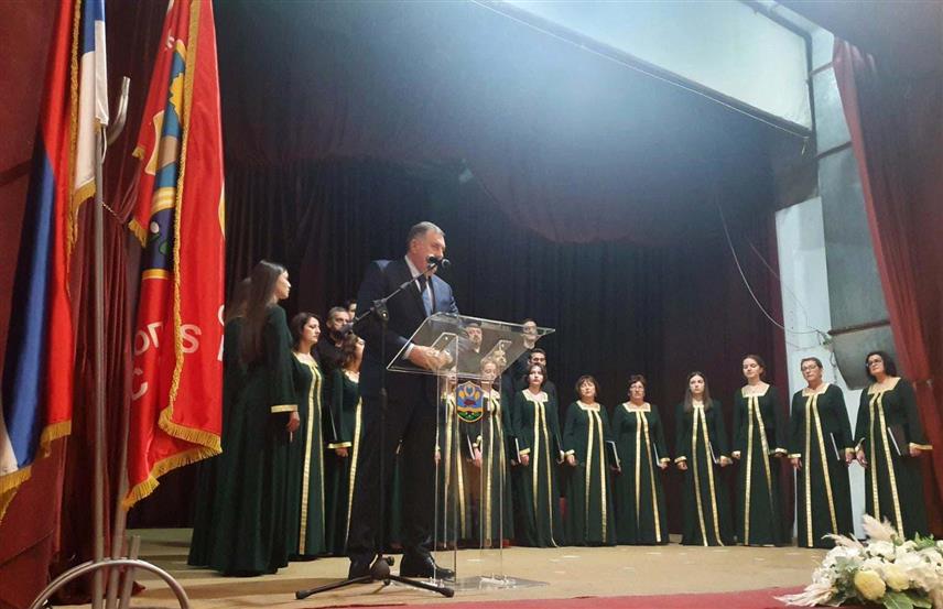 СРБАЦ, 13. ОКТОБРА /СРНА/ - Предсједник Републике Српске Милорад Додик на свечаној академији поводом обиљежавања Дана и славе општине Србац.