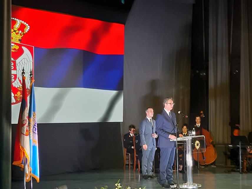 БЕОГРАД, 17. ОКТОБРА /СРНА/ - Предсједник Србије Александар Вучић у обраћању присутнима на обиљежавању Дана Безбедносно-информативне агенције /БИА/ поводом 22 година од њеног оснивања.