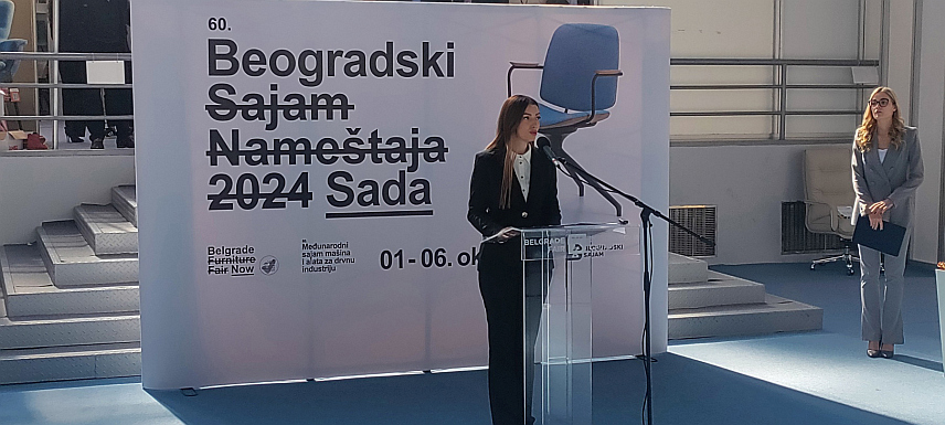 БЕОГРАД, 1. ОКТОБРА /СРНА/ - У Хали 1 Београдског сајма данас је свечано отворен 60. Међународни сајам намјештаја, опреме и унутрашње декорације, на којем наступa више од 100 излагача из Србије, земаља региона и иностранства, а сајам је отворила министар привреде Србије Адријана Месаровић.