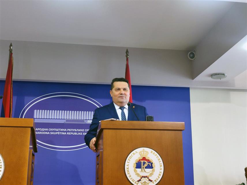 БАЊАЛУКА, 30. ОКТОБРА /СРНА/ - Предсједник Народне скупштине Републике Српске Ненад Стевандић на конференцији за новинаре данас у Бањалуци.	