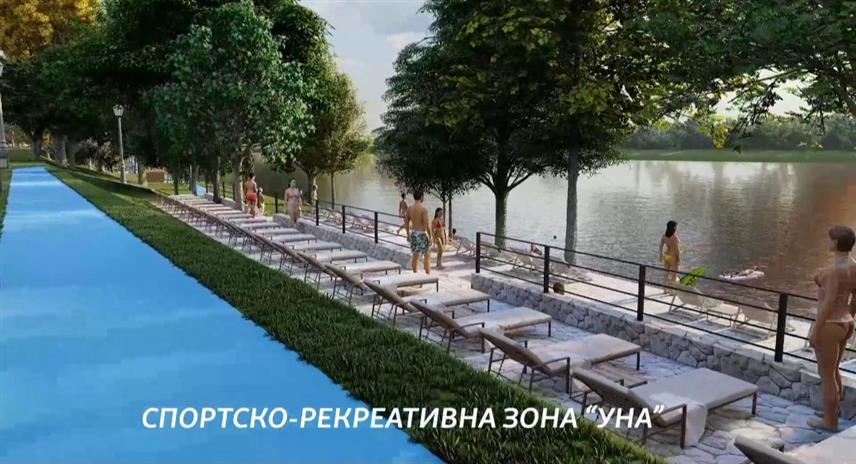 КОЗАРСКА ДУБИЦА, 3. ОКТОБРА /СРНА/ - Идејно рјешење спортско-рекреативне зоне "Уна" у Козарској Дубици на локацији од плаже "Блато" до плаже "Багер".