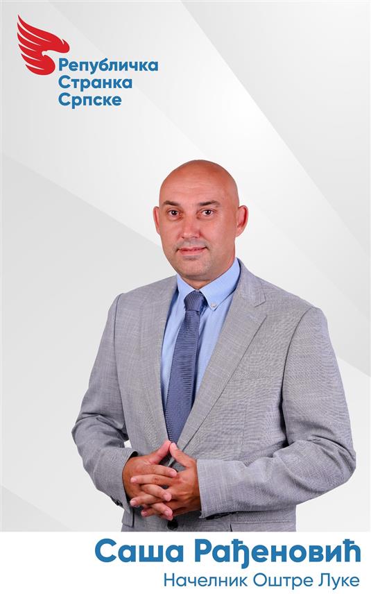 ПРИЈЕДОР, 3. ОКТОБРА /СРНА/ - Кандидат Републичке странке Српске за начелника општине Оштра Лука Саша Рађеновић.