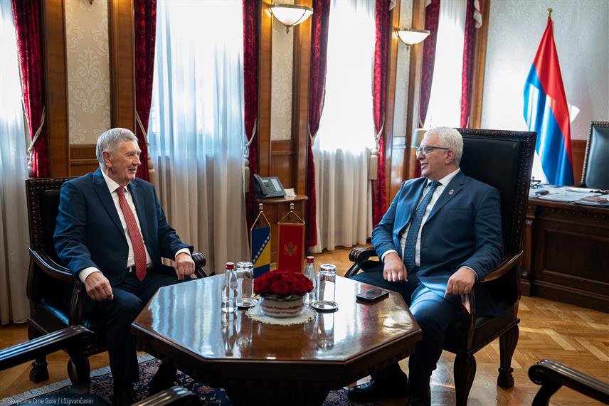 САРАЈЕВО, 11. НОВЕМБРА /СРНА/ - Састанак предсједавајућег Представничког дома Парламентарне скупштине БиХ Небојше Радмановића и предсједника Скупштине Црне Горе АндријеМандића.