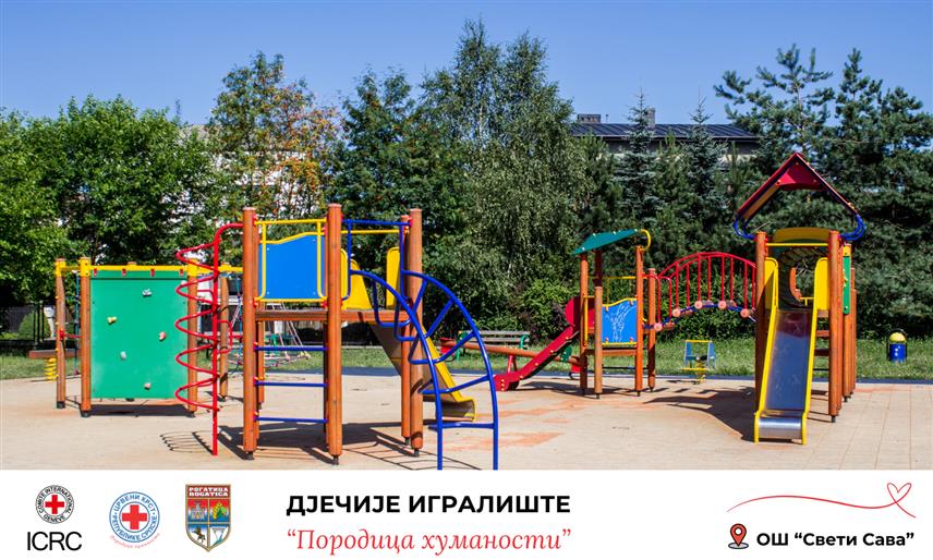 РОГАTИЦА, 13. НОВЕМБРА /СРНА/ - У Рогатици ће сутра у дворишту Основне школе "Свети Сава" бити отворено дјечије игралиште "Породица хуманости" изграђено у оквиру реализације општинског плана упозоравања на опасност од мина.