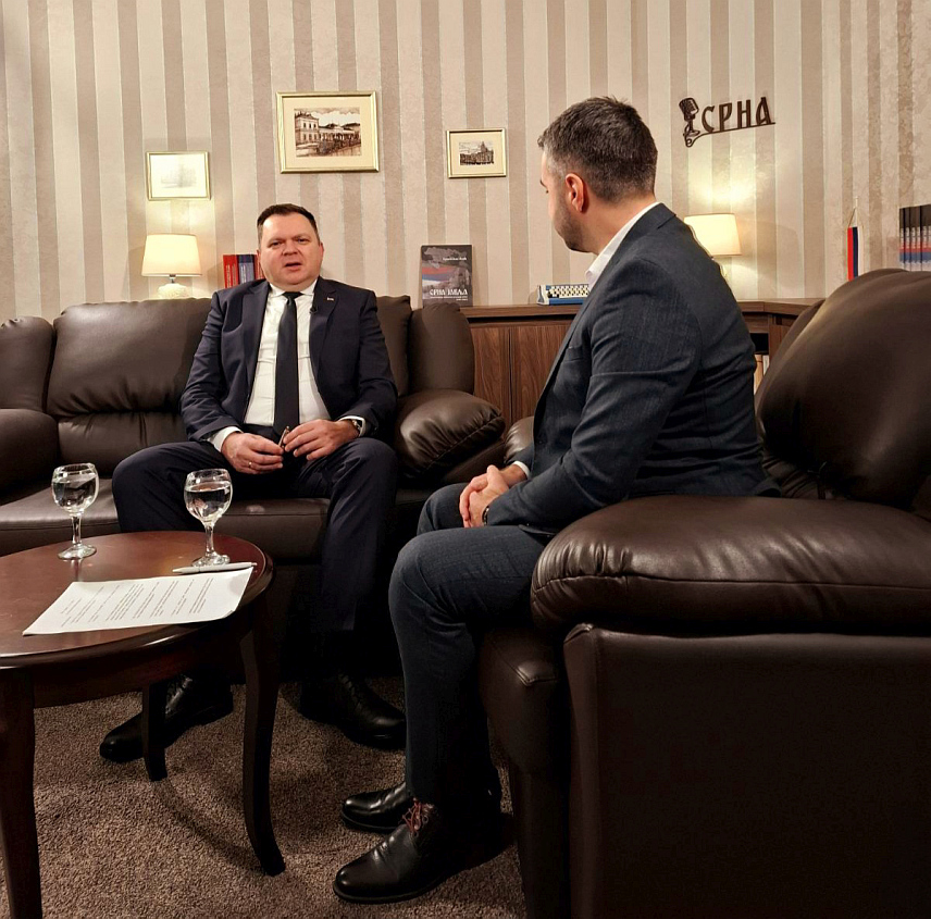 БАЊАЛУКА, 16. НОВЕМБРА /СРНА/ - Министар за научнотехнолошки развој и високо образовање Републике Српске Жељко Будимир током гостовања у подкасту СРНЕ.