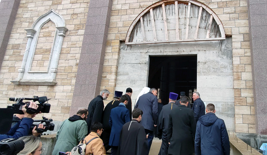 БАЊАЛУКА, 18. НОВЕМБРА /СРНА/ - Предсједник Републике Српске Милорад Додик и амбасадор Руске Федерације у БиХ Игор Калабухов обилазе градилиште српско-руског храма у Бањалуци.