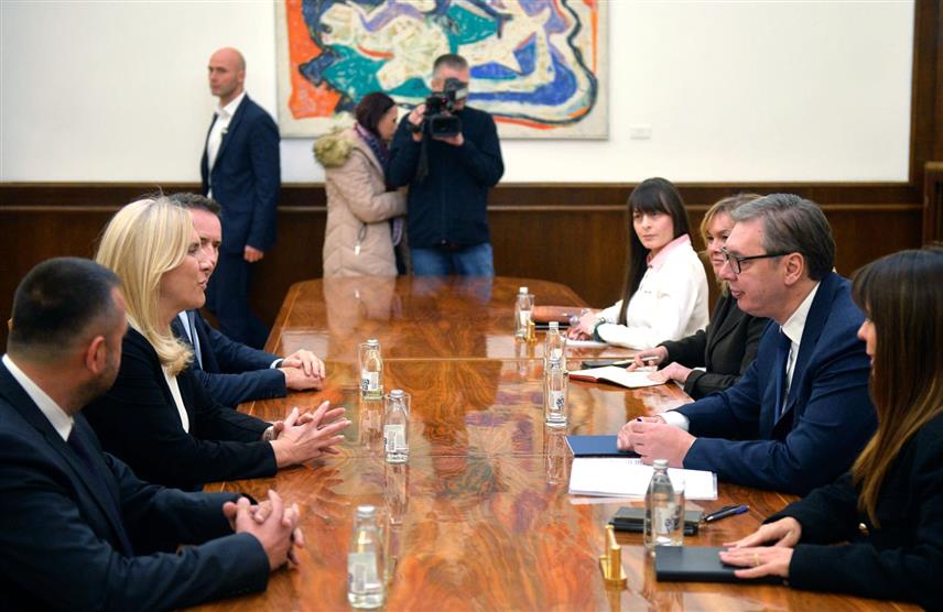 БЕОГРАД, 22. НОВЕМБРА /СРНА/ - Српски члан и предсједавајућа Предсједништва БиХ Жељка Цвијановић састала се данас у Београду са предсједником Србије Александром Вучићем.