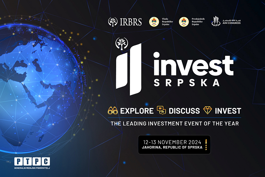 БАЊАЛУКА, 2. НОВЕМБРА /СРНА/ - "Инвест Српска 2024" биће одржан на Јахорини 12. и 13. новембра и објединитћр инвестициону конференцију и форум на којима ће еминентни представници домаћих и међународних институција, компанија и организација имати прилику да се упознају о Српској као пожељној инвестиционој дестинацији.