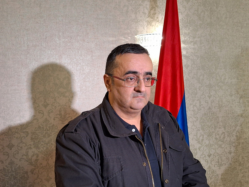 ИСТОЧНО САРАЈЕВО, 14. ФЕБРУАРА /СРНА/ - Предсједник Удружења ветерана "Гарда Пантери" Петар Цвијетиновић на конференцији за новинаре.