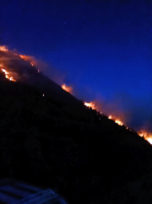 ТРЕБИЊЕ, 18. ФЕБРУАРА /СРНА/ - Tребињски ватрогасци гасе пожар који је данас поподне избио у рејону између села Мркоњићи и Tуље, рекао је Срни замјеник командира Tериторијалне ватрогасне јединице Неђо Ћук.