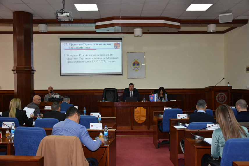 МРКОЊИЋ ГРАД, 27. ФЕБРУАРА /СРНА/ - Скупштина општине Мркоњић Град .