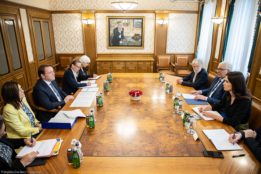 ПОДГОРИЦА, 27. ФЕБРУАРА /СРНА/ - Предсједник Скупштине Црне Горе Андрија Мандић састао се са комесаром ЕУ за сусједство и проширење Оливером Вархељијем.