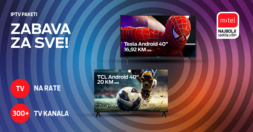 БАЊАЛУКА, 7. ФЕБРУАРА /СРНА/ - Компанија "М:тел" током фебруара нуди корисницима супер TВ пакете, уз које се добија попуст од 25 одсто у трајању од четири мјесеца.