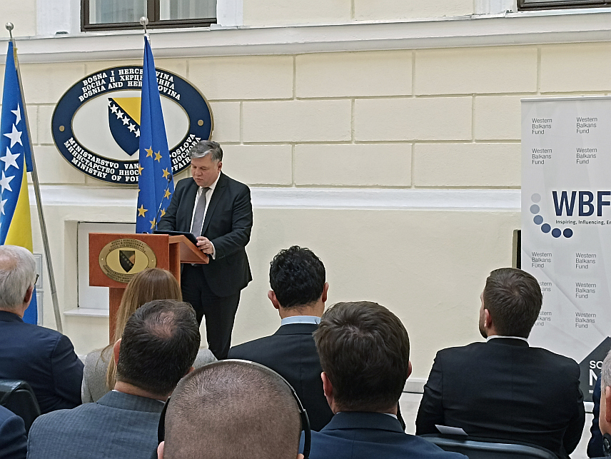 САРАЈЕВО, 13. МАРТА /СРНА/ - Обраћање замјеника министра иностраних послова у Савјету министара Јосипа Бркића на церемонији почетка једногодишњег предсједавања БиХ Фонду за западни Балкан.