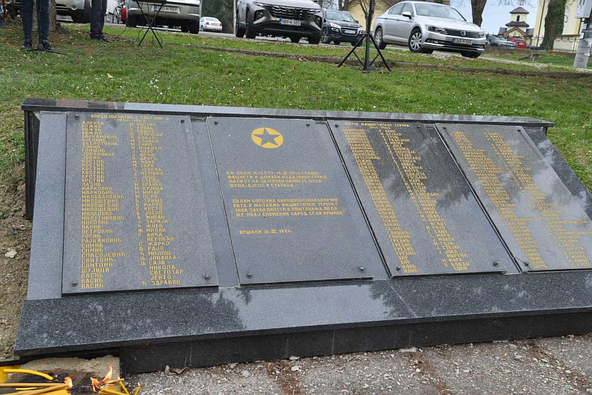 БИЈЕЉИНА, 16. МАРТА /СРНА/ - У мјесту Вршани у Бијељини служен је парастос за невине жртве масакра који су прије 80 година починили припадници злогласне Ханџар дивизије, убивши на кућном прагу 82 мјештанина, међу којима и осморо дјеце.