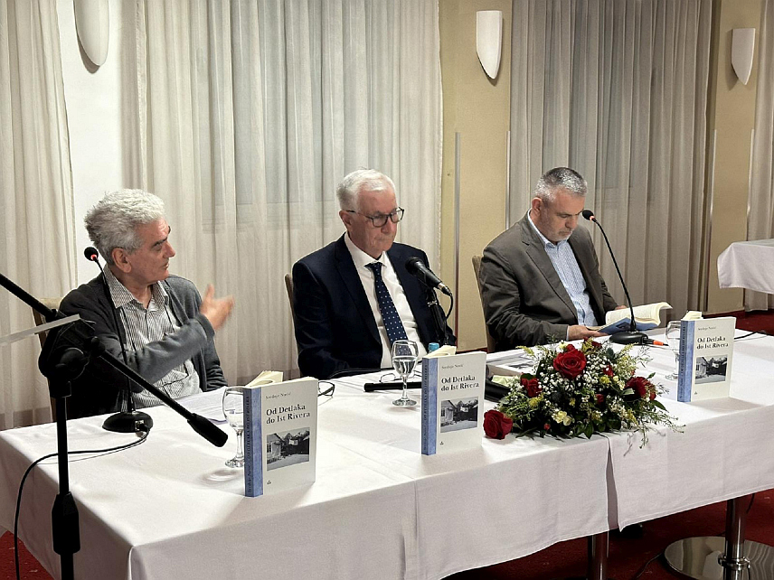 ПРЊАВОР, 29. МАРТА /СРНА/ - У Прњавору је вечерас одржана промоција књиге Средоја Новића "Од Детлака до Ист Ривера" која представља својеврсну хронологију догађаја од 70-их година прошлог вијека до данас на овдашњим просторима представљену кроз богату ауторову каријеру.