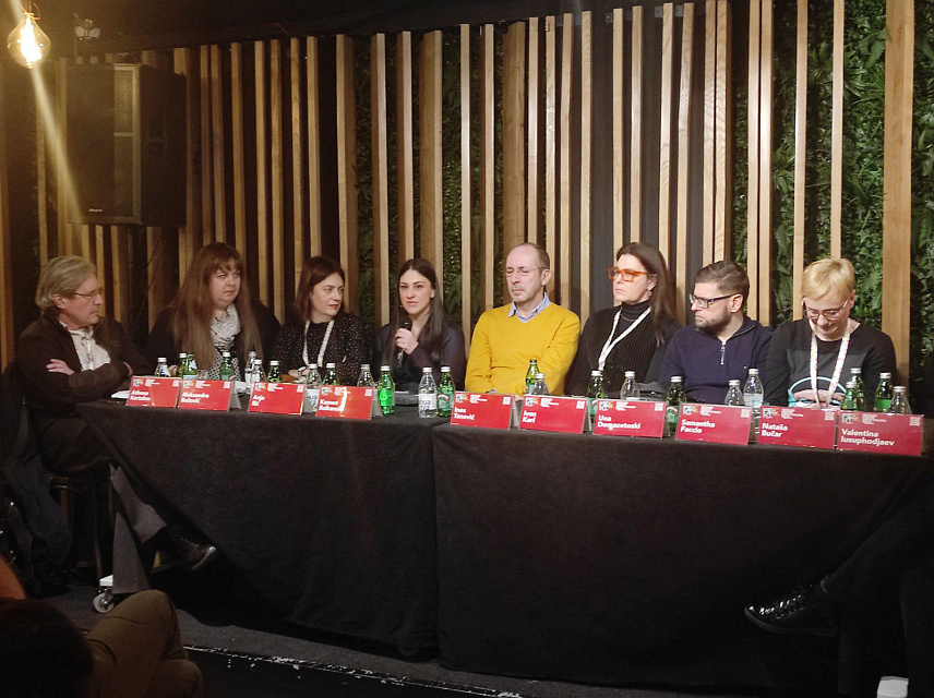 БЕОГРАД, 2. МАРТА /СРНА/ - Директор Аудио-визуелног центра Републике Српске Ања Илић у Београду на панелу "Регионална сарадња, копродукције и филмски подстицаји" у оквиру програма ФЕСТ-а "Фест-про".