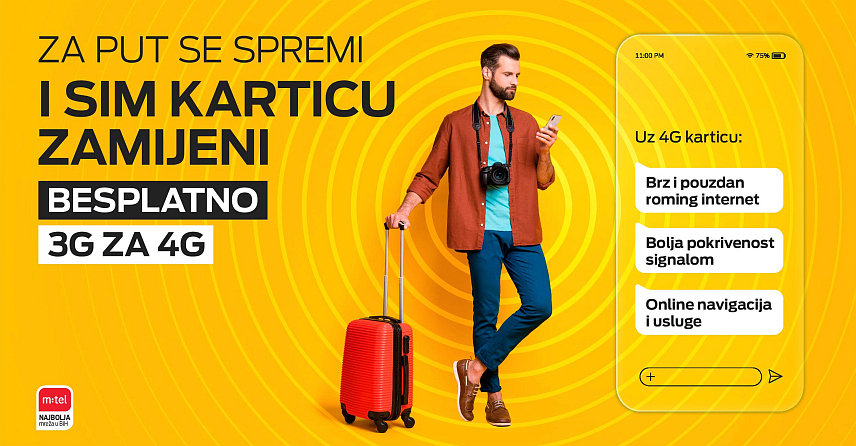 БАЊАЛУКА, 5. МАРТА /СРНА/ - У продајним мјестима "М:тела" до 30. априла могуће је бесплатно замијенити стару СИМ картицу, саопштено је из те компаније.