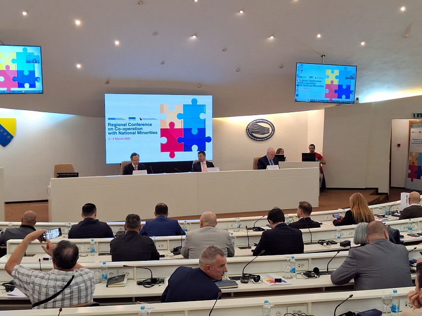САРАЈЕВО, 5. МАРТА /СРНА/ - Дводневна Регионална конференција о сарадњи на питањима националних мањина, на којој учествују представници Србије, Црне Горе, Албаније, Сјеверне Македоније и БиХ.