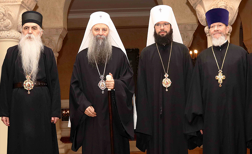 БЕОГРАД, 5. МАРТА /СРНА/ - Његова светост патријарх српски Порфирије и предсједник Одјељења за спољне црквене везе Московске патријаршије Руске православне цркве митрополит волоколамски Антоније током разговора у Београду посебну пажњу посветили су савладавању изазова са којима се суочава православна црква.