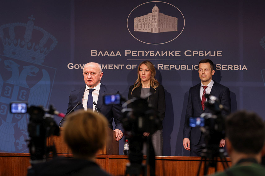 БЕОГРАД, 7. МАРТА /СРНА/ - Министар енергетике и рударства Српске Петар Ђокић на конференцији за новинаре.